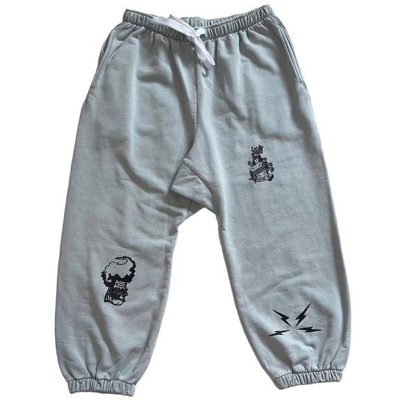 NWOT The Rad Black Kids Compton Surf Sweatpants Gray Unisex Large - Picture 1 of 8